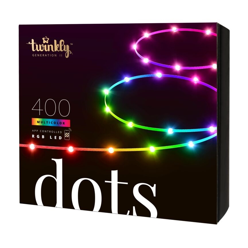 Twinkly - Εξωτερική LED RGB ταινία με δυνατότητα ρύθμισης φωτεινότητας DOTS 400xLED 20 μ. IP44 Wi-Fi