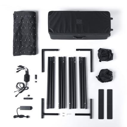 Twinkly - LED RGBW ρυθμιζόμενη μουσική εξωτερική φωτεινή επιφάνεια LIGHTWALL 1120xLED 2,6x2,7 m IP44 Wi-Fi + Music Dongle