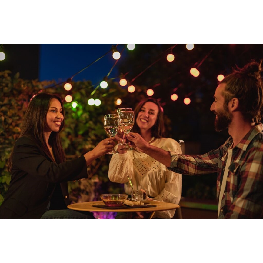 Twinkly - LED RGB Dimming Εξωτερικού χώρου διακοσμητικά λαμπάκια FESTOON 20xLED 14m IP44 Wi-Fi