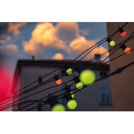 Twinkly - LED RGB Dimming Εξωτερικού χώρου διακοσμητικά λαμπάκια FESTOON 20xLED 14m IP44 Wi-Fi