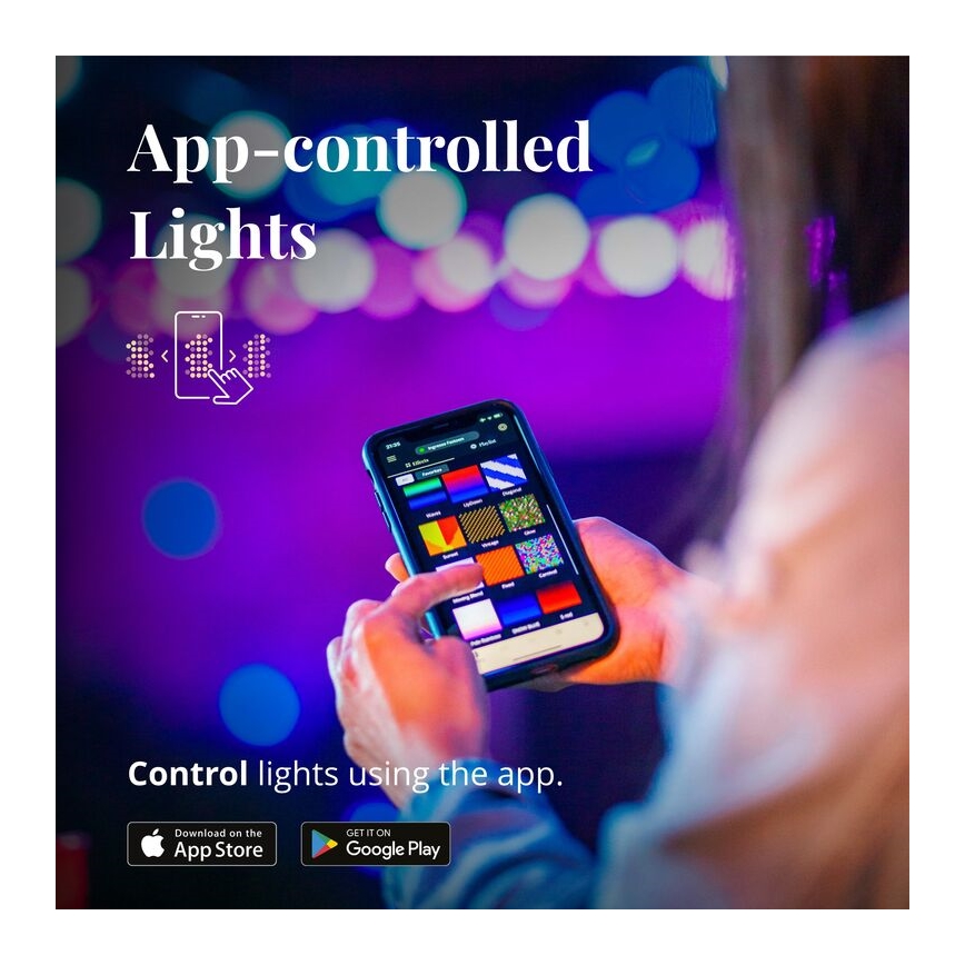 Twinkly - LED RGB Dimming Εξωτερικού χώρου διακοσμητικά λαμπάκια FESTOON 20xLED 14m IP44 Wi-Fi