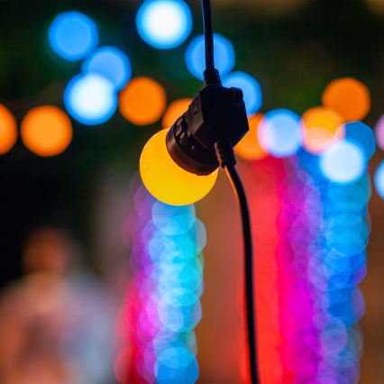 Twinkly - LED RGB Dimming Εξωτερικού χώρου διακοσμητικά λαμπάκια FESTOON 20xLED 14m IP44 Wi-Fi