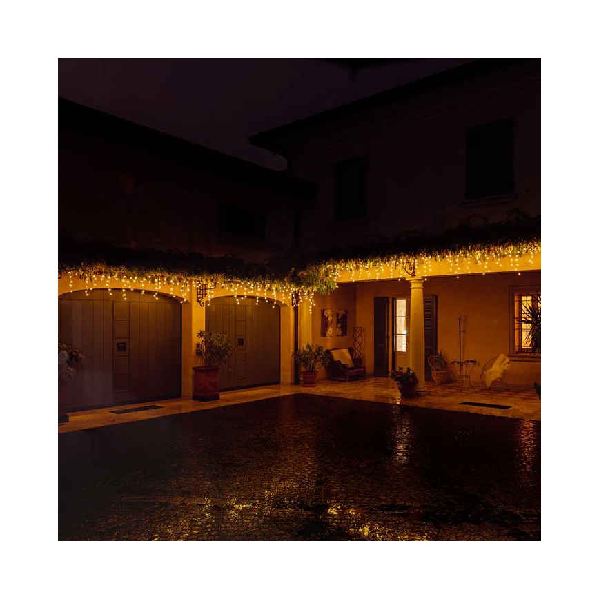 Twinkly - LED Dimming Εξωτερικού χώρου Χριστουγεννιάτικα λαμπάκια κουρτίνα ICICLE 190xLED 11,5m IP44 Wi-Fi