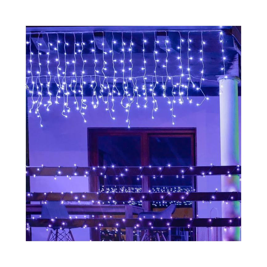 Twinkly - LED RGBW Dimming Εξωτερικού χώρου Χριστουγεννιάτικα λαμπάκια κουρτίνα ICICLE 190xLED 11,5m IP44 Wi-Fi