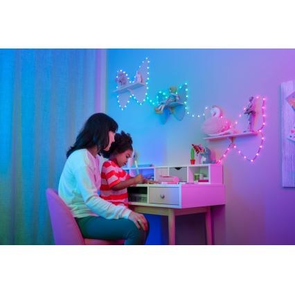 Twinkly - LED RGB Dimming Χριστουγεννιάτικη φωτεινή αλυσίδα CANDIES 200xLED 14 m USB Wi-Fi