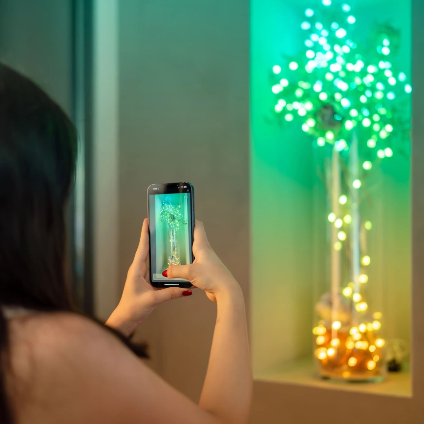 Twinkly - LED RGB ρυθμιζόμενη χριστουγεννιάτικη γιρλάντα CANDIES 200xLED 14 m USB Wi-Fi