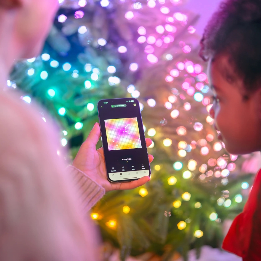 Twinkly - LED RGB ρυθμιζόμενη χριστουγεννιάτικη γιρλάντα CANDIES 200xLED 14 m USB Wi-Fi