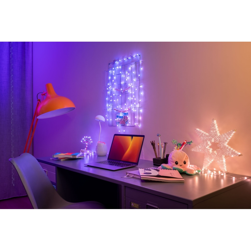 Twinkly - LED RGB Dimming Χριστουγεννιάτικη φωτεινή αλυσίδα CANDIES 100xLED 8 m USB Wi-Fi