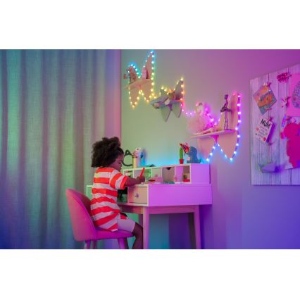 Twinkly - LED RGB Dimming Χριστουγεννιάτικη φωτεινή αλυσίδα CANDIES 200xLED 14 m USB Wi-Fi