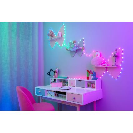 Twinkly - LED RGB Dimming Χριστουγεννιάτικη φωτεινή αλυσίδα CANDIES 200xLED 14 m USB Wi-Fi