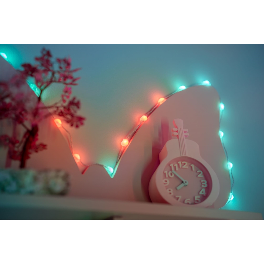 Twinkly - Ρυθμιζόμενη RGB LED Αλυσίδα CANDIES 200 LED 14 m USB Wi-Fi