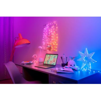 Twinkly - Ρυθμιζόμενη RGB LED Αλυσίδα CANDIES 200 LED 14 m USB Wi-Fi