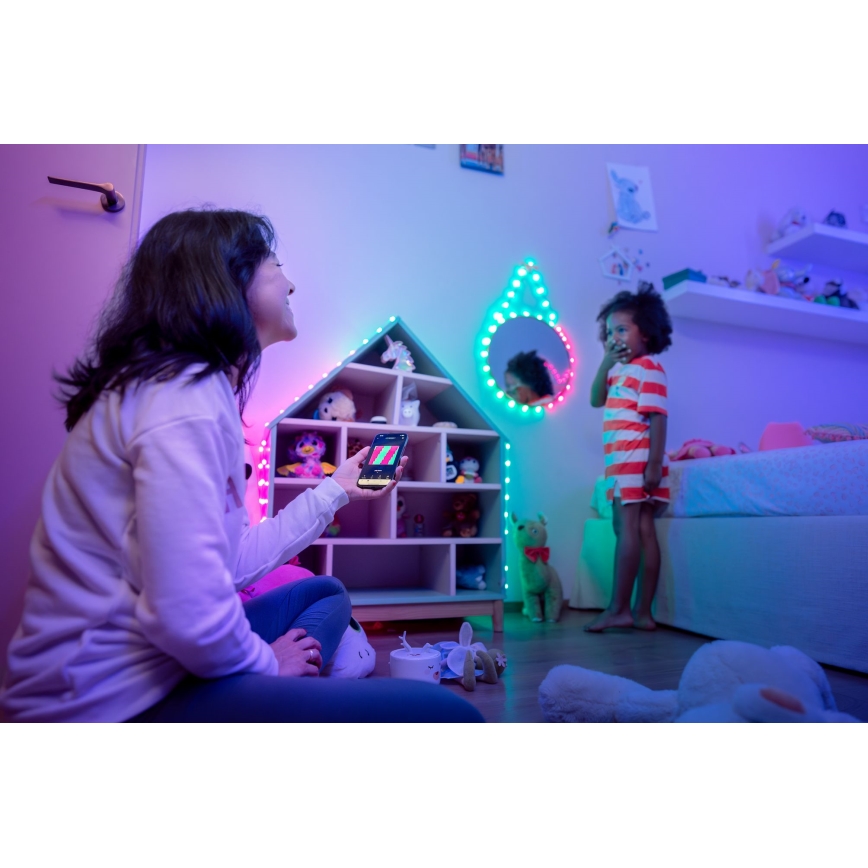 Twinkly - Ρυθμιζόμενη RGB LED Αλυσίδα CANDIES 200 LED 14 m USB Wi-Fi