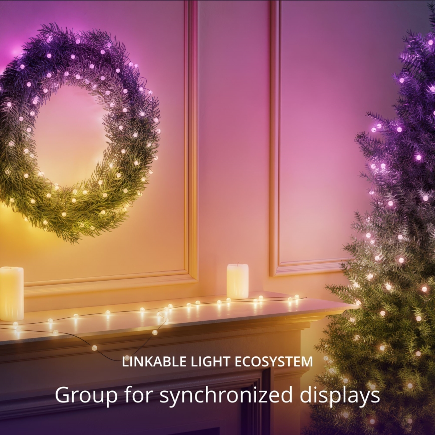 Twinkly - LED RGB Dimming Χριστουγεννιάτικα λαμπάκια CANDIES 100xLED 8 m USB Wi-Fi