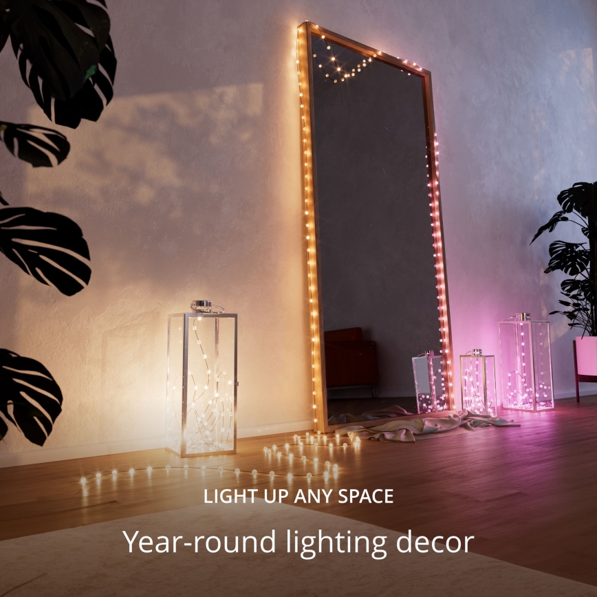 Twinkly - LED RGB Dimming Χριστουγεννιάτικα λαμπάκια CANDIES 100xLED 8 m USB Wi-Fi