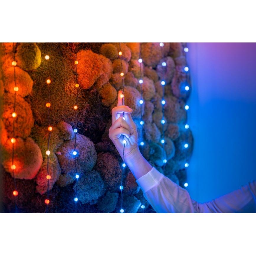 Twinkly - LED RGB Dimming Χριστουγεννιάτικη φωτεινή αλυσίδα CANDIES 100xLED 8 m USB Wi-Fi
