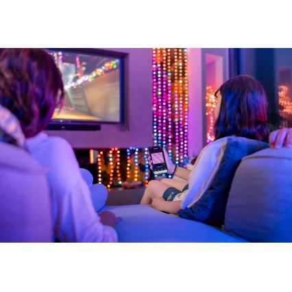 Twinkly - LED RGB Dimming Χριστουγεννιάτικη φωτεινή αλυσίδα CANDIES 200xLED 14 m USB Wi-Fi