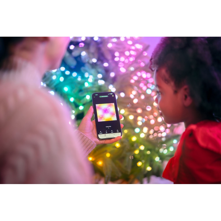 Twinkly - LED RGB Ρυθμιζόμενη χριστουγεννιάτικη γιρλάντα CANDIES 100xLED 8 m USB Wi-Fi