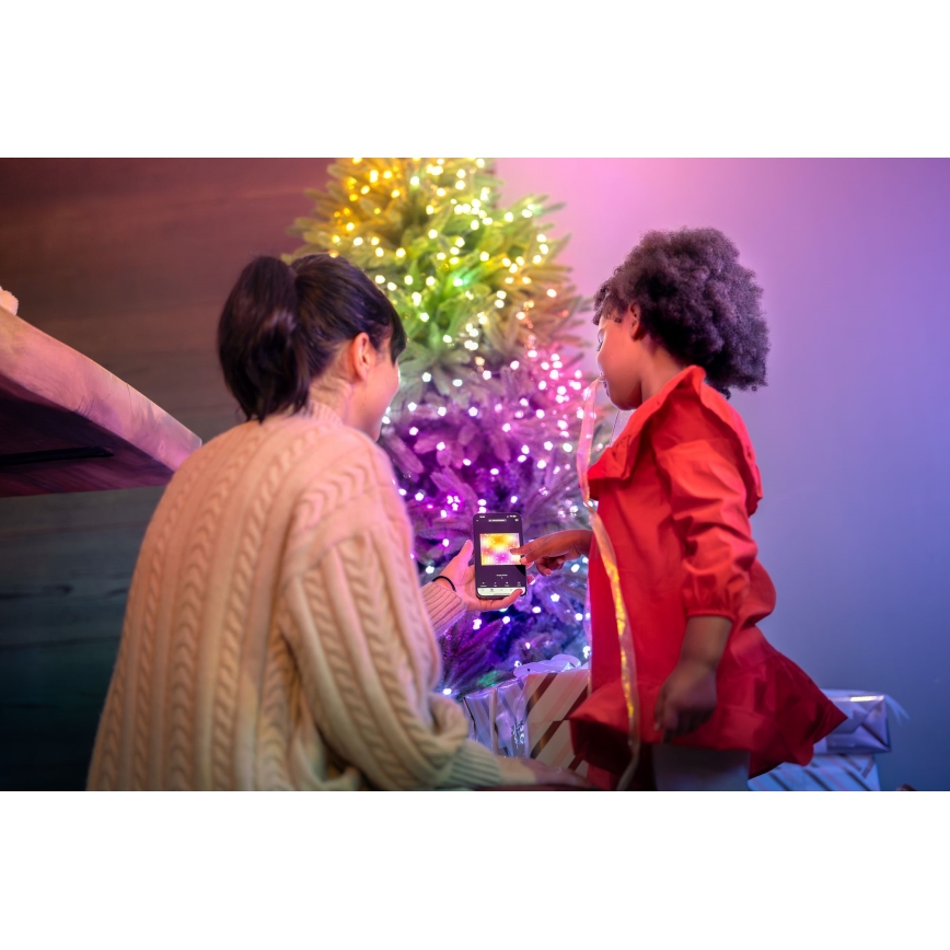 Twinkly - LED RGB ρυθμιζόμενη σειρά CANDIES 200xLED 14 m USB Wi-Fi