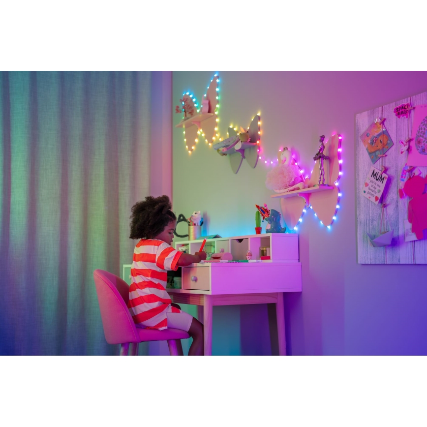 Twinkly - LED RGB ρυθμιζόμενη σειρά CANDIES 200xLED 14 m USB Wi-Fi