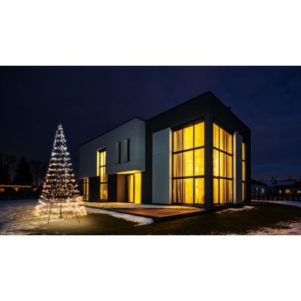 Twinkly - LED RGBW Dimming Εξωτερικού χώρου Χριστουγεννιάτικο δέντρο LIGHT TREE 450xLED 3m IP44 Wi-Fi