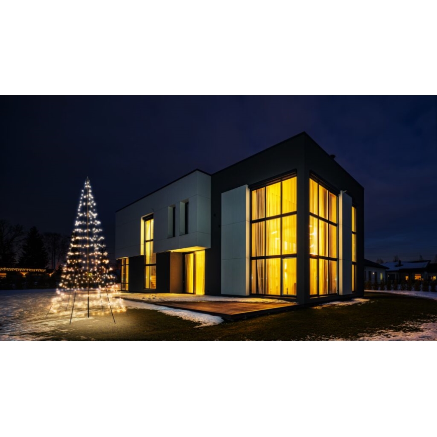 Twinkly - LED RGBW Dimming Εξωτερικού χώρου Χριστουγεννιάτικο δέντρο LIGHT TREE 450xLED 3m IP44 Wi-Fi