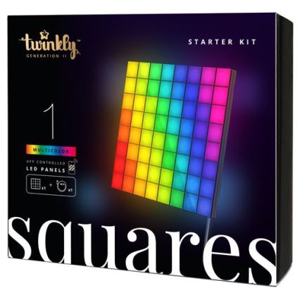 Twinkly - LED RGB φωτιστικό πάνελ SQUARES 64xLED 16x16 cm Wi-Fi