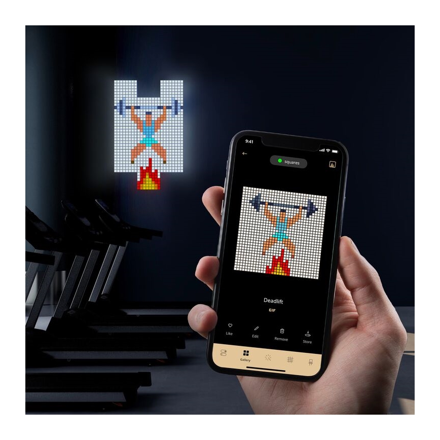 Twinkly - ΣΕΤ 6xLED RGB Πάνελ dimming SQUARES 64xLED 16x16 cm Wi-Fi