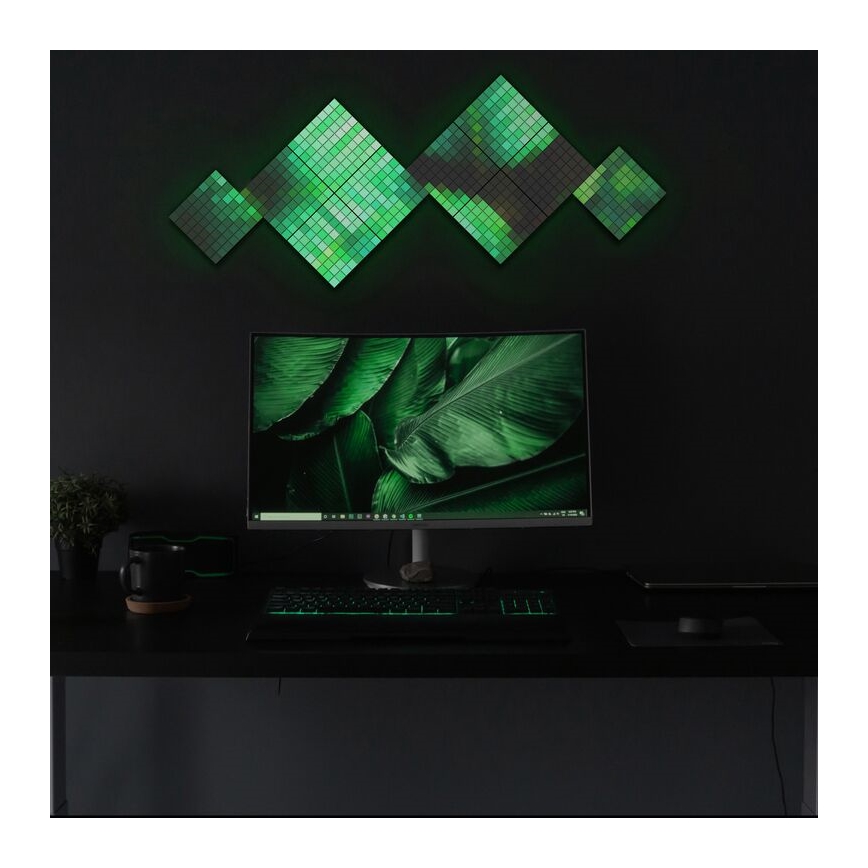 Twinkly - ΣΕΤ 6xLED RGB Πάνελ dimming SQUARES 64xLED 16x16 cm Wi-Fi
