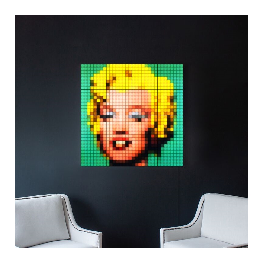 Twinkly - ΣΕΤ 6xLED RGB Πάνελ dimming SQUARES 64xLED 16x16 cm Wi-Fi