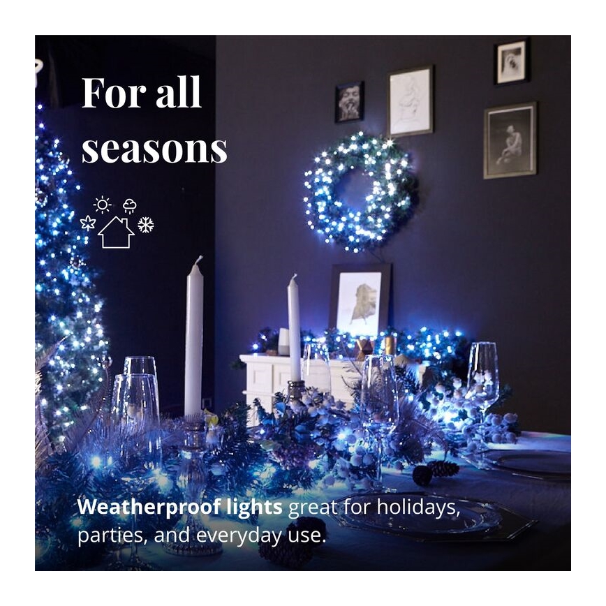 Twinkly - LED RGB Dimming Χριστουγεννιάτικο στεφάνι PRE-LIT WREATH 50xLED διάμετρος 61cm Wi-Fi