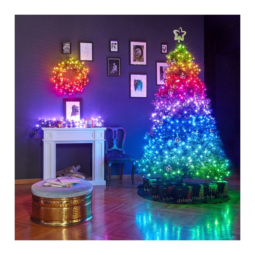 Twinkly - LED RGBW με ρύθμιση φωτεινότητας, εξωτερική χριστουγεννιάτικη γιρλάντα STRINGS 250xLED 23,5m IP44 Wi-Fi