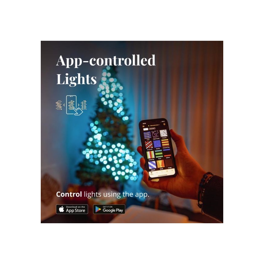 Twinkly - LED RGBW Ρυθμιζόμενη εξωτερική γιρλάντα STRINGS 250xLED 23,5m IP44 Wi-Fi