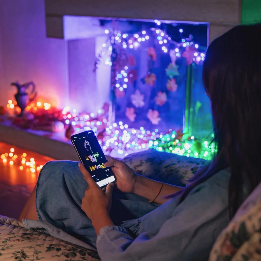 Twinkly - LED RGBW Χριστουγεννιάτικα λάμπακια εξωτερικού χώρου STRINGS 250xLED 23,5m IP44 Wi-Fi