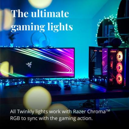 Twinkly - LED RGBW Ρυθμιζόμενα χριστουγεννιάτικα φωτάκια για εξωτερική χρήση STRINGS 250xLED 23,5m IP44 Wi-Fi