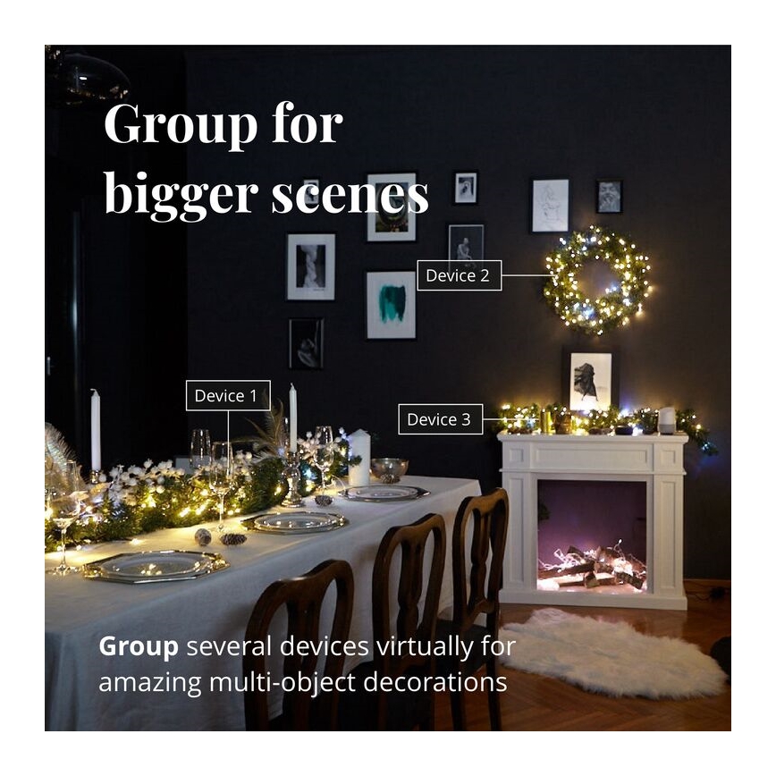 Twinkly - LED Dimming Εξωτερικού χώρου Χριστουγεννιάτικη φωτεινή αλυσίδα STRINGS 400xLED 35,5m IP44 Wi-Fi