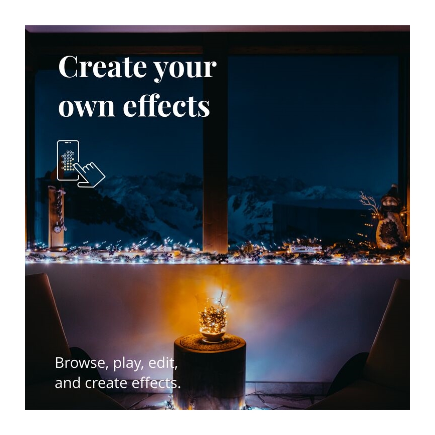 Twinkly - LED Dimming Εξωτερικού χώρου Χριστουγεννιάτικη φωτεινή αλυσίδα STRINGS 400xLED 35,5m IP44 Wi-Fi