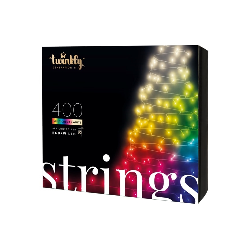 Twinkly - LED RGBW Dimming Εξωτερικού χώρου Χριστουγεννιάτικη φωτεινή αλυσίδα STRINGS 400xLED 35,5m IP44 Wi-Fi