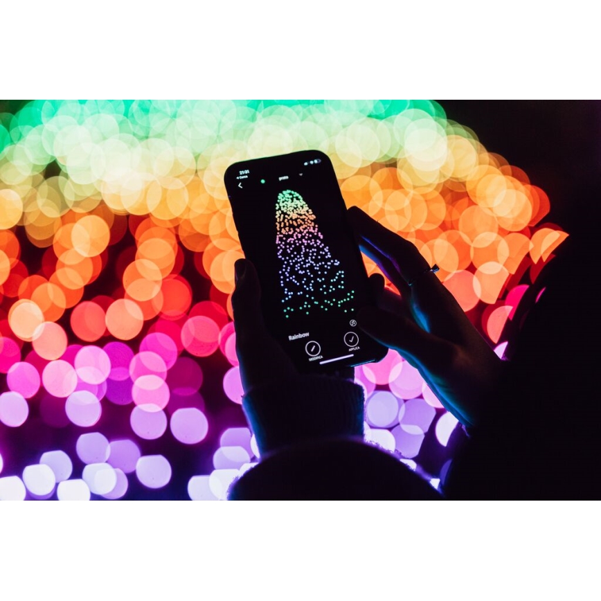 Twinkly - Ρυθμιζόμενη LED RGB εξωτερική χριστουγεννιάτικη γιρλάντα STRINGS 600xLED 51,5μ IP44 Wi-Fi