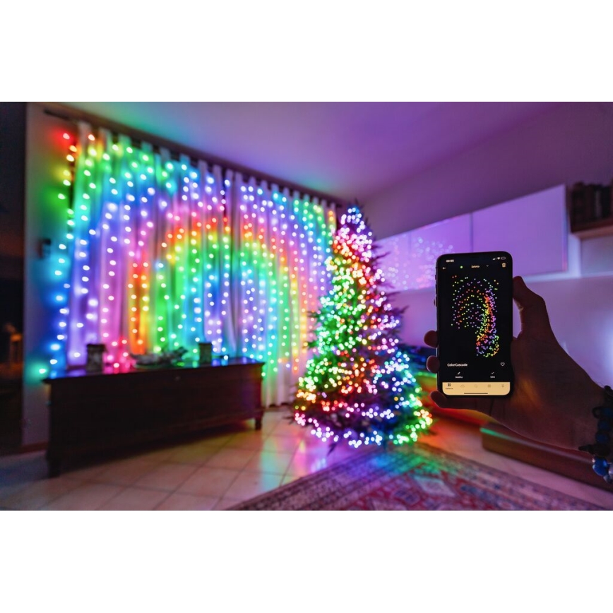 Twinkly - LED RGB Dimming Εξωτερικού χώρου Χριστουγεννιάτικη φωτεινή αλυσίδα STRINGS 600xLED 51,5m IP44 Wi-Fi
