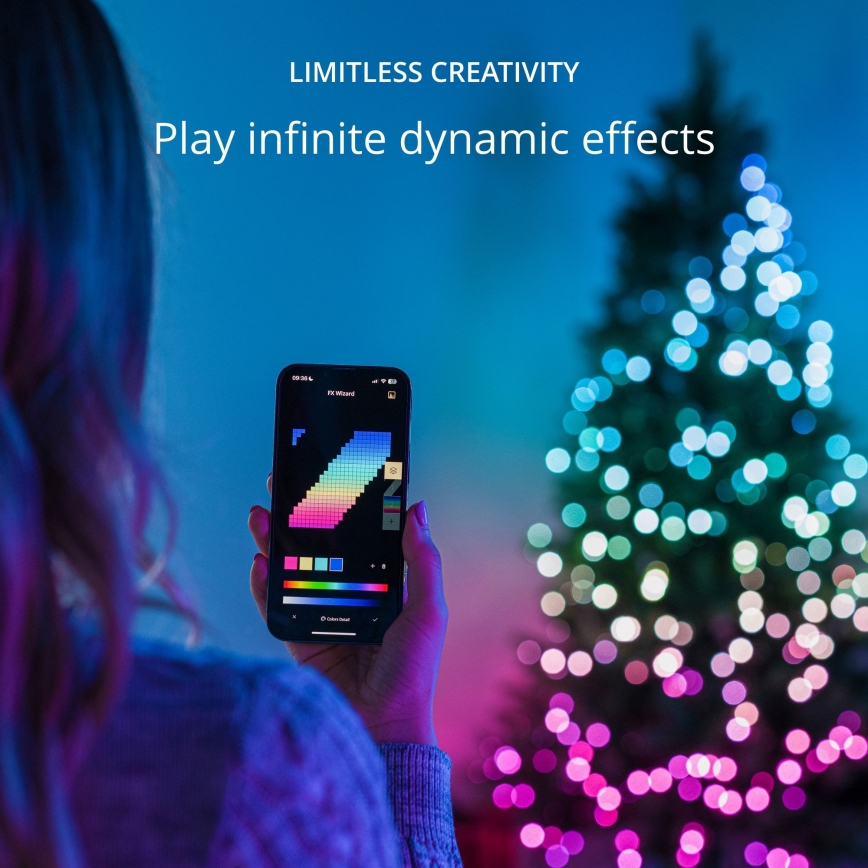 Twinkly - LED RGB Dimming Χριστουγεννιάτικα λαμπάκια Εξωτερικού χώρου STRINGS 750xLED 63,5m IP44 Wi-Fi