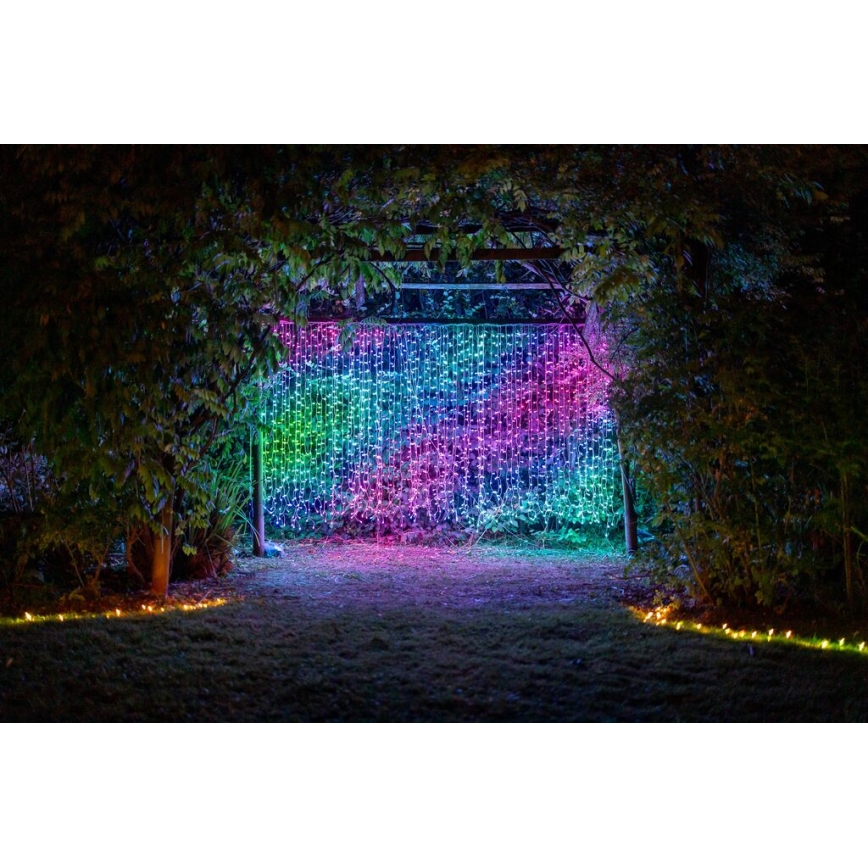Twinkly - LED RGBW Dimming Εξωτερικού χώρου Χριστουγεννιάτικα λαμπάκια κουρτίνα CURTAIN 210xLED 6,1m IP44 Wi-Fi