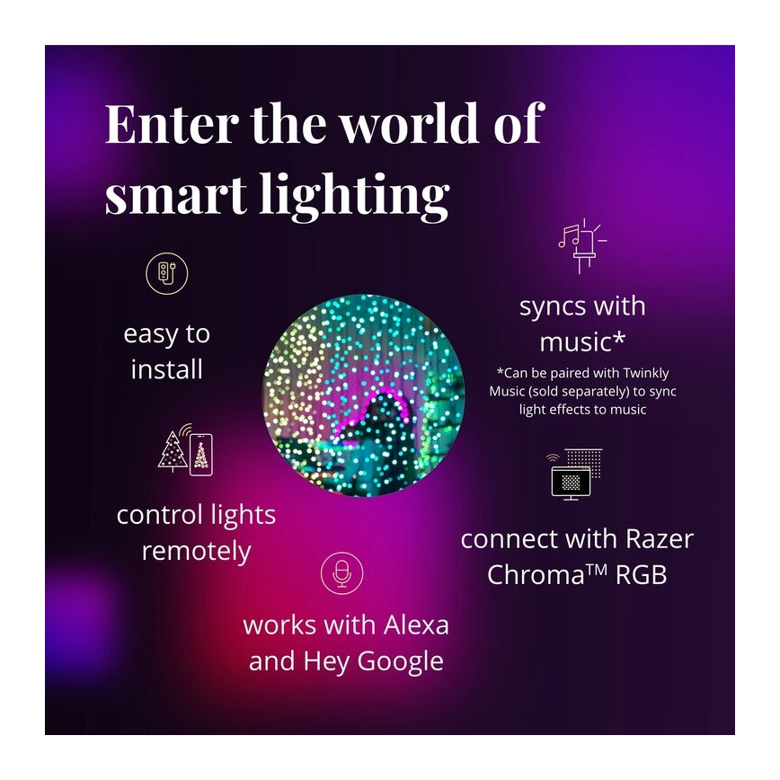 Twinkly - LED RGBW Dimming Εξωτερικού χώρου Χριστουγεννιάτικα λαμπάκια κουρτίνα CURTAIN 210xLED 6,1m IP44 Wi-Fi