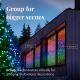 Twinkly - LED RGBW Dimming Εξωτερικού χώρου Χριστουγεννιάτικα λαμπάκια κουρτίνα CURTAIN 210xLED 6,1m IP44 Wi-Fi