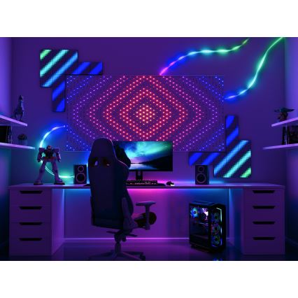 Twinkly - Ρυθμιζόμενος LED RGB Χριστουγεννιάτικος Καταρράκτης MATRIX 480xLED 1x1 μ Wi-Fi