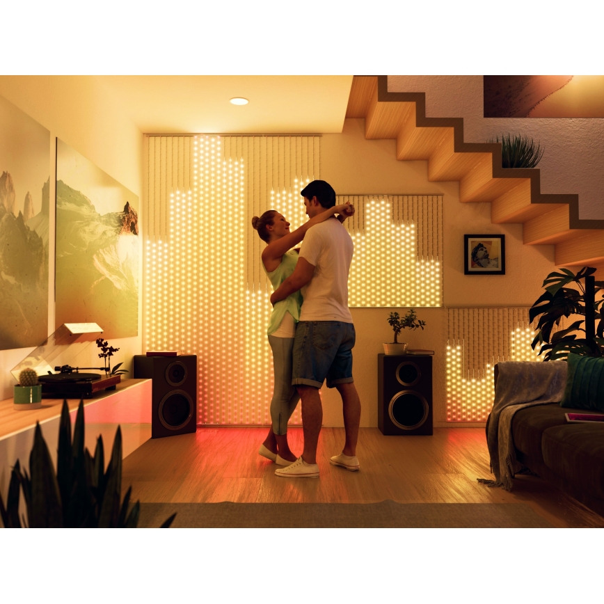 Twinkly - Ρυθμιζόμενος LED RGB Χριστουγεννιάτικος Καταρράκτης MATRIX 480xLED 1x1 μ Wi-Fi