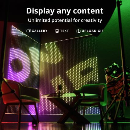 Twinkly - Ρυθμιζόμενος LED RGB Χριστουγεννιάτικος Καταρράκτης MATRIX 480xLED 1x1 μ Wi-Fi