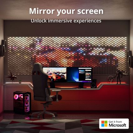 Twinkly - Ρυθμιζόμενος LED RGB Χριστουγεννιάτικος Καταρράκτης MATRIX 480xLED 1x1 μ Wi-Fi