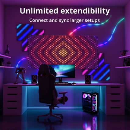 Twinkly - LED RGB Dimming Χριστουγεννιάτικα λαμπάκια κουρτίνα MATRIX 480xLED 1x1 m Wi-Fi