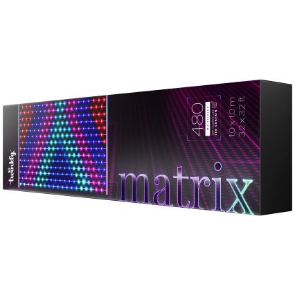 Twinkly - LED RGB Dimming Χριστουγεννιάτικα λαμπάκια κουρτίνα MATRIX 480xLED 1x1 m Wi-Fi